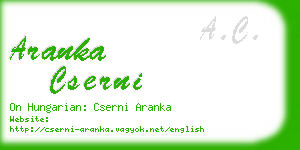 aranka cserni business card